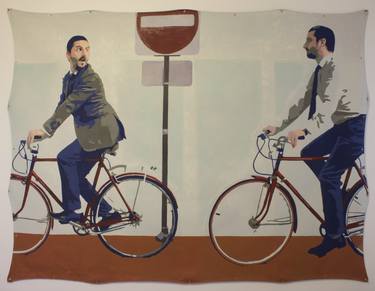 Print of Figurative Bike Paintings by Peter Nawara