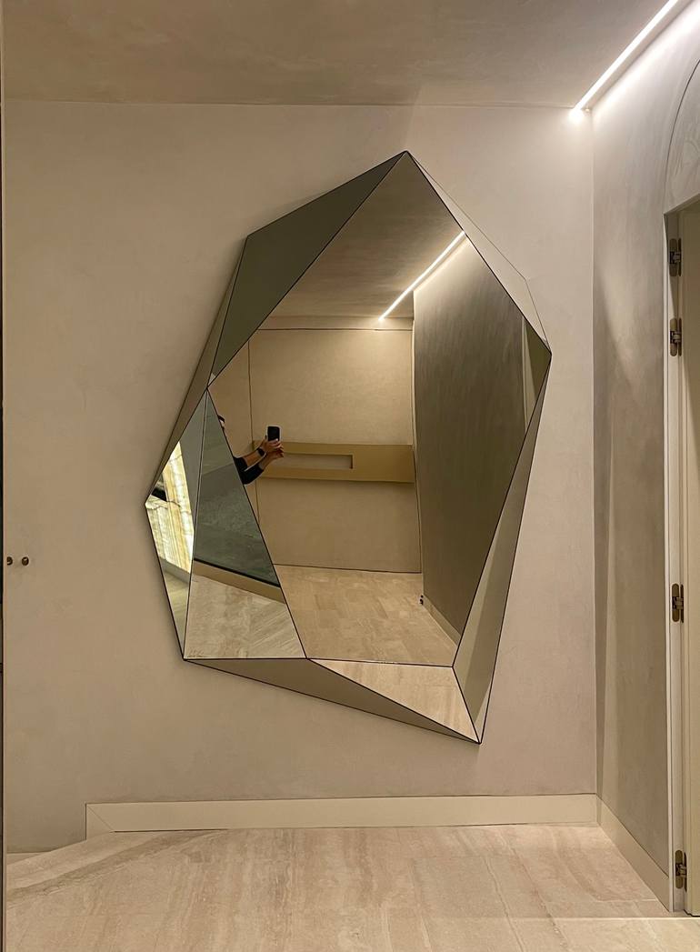 Original Abstract Geometric Sculpture by Carlos García