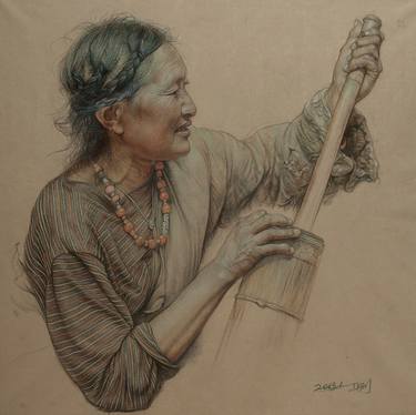 Print of Realism People Drawings by Weillie Wu