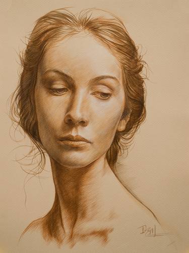 Print of Portraiture Women Drawings by Weillie Wu