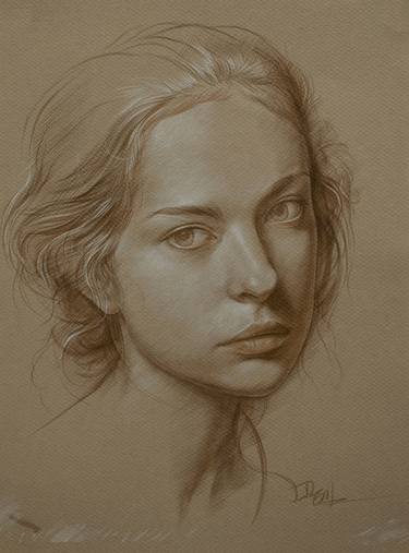 Print of Realism Portrait Drawings by Weillie Wu