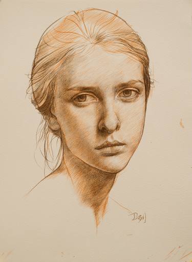 Print of Portraiture Portrait Drawings by Weillie Wu