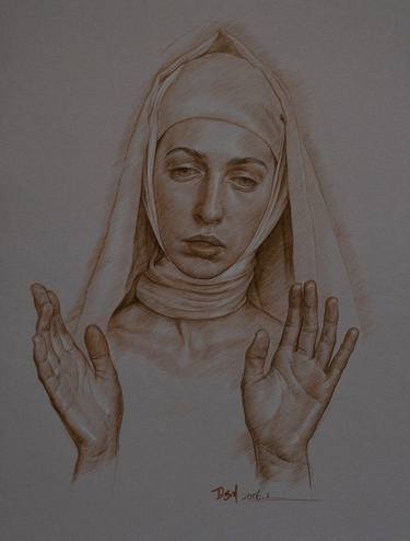 Portrait of a Praying girl thumb