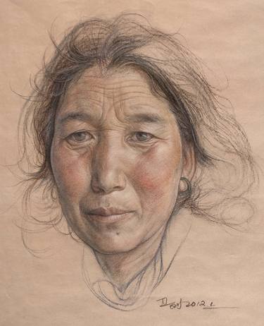 Portrait of tibetan women thumb