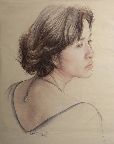 Print of Realism People Drawings by Weillie Wu