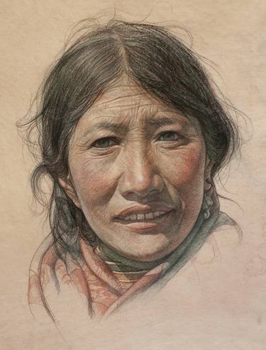 Print of Realism People Drawings by Weillie Wu