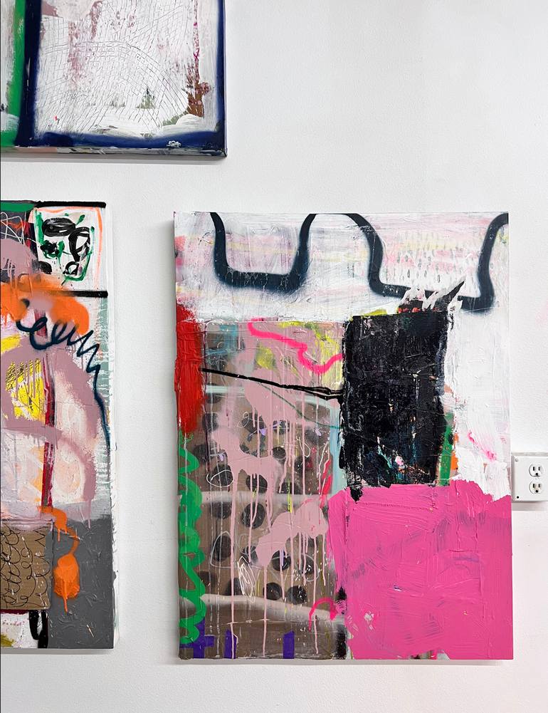 Original Abstract Expressionism Abstract Painting by Lesley Grainger