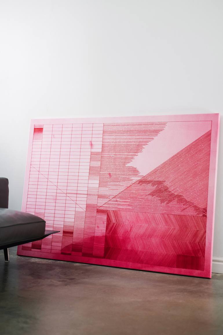 Original Cubism Geometric Painting by Inga Liksaite