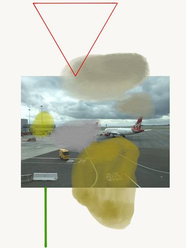 Print of Abstract Aeroplane Mixed Media by Wayne Mok