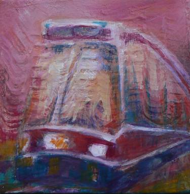 Original Abstract Expressionism Transportation Paintings by Grethe Jensen