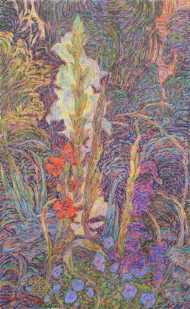 Original Impressionism Floral Drawings by Serhii Komornyi