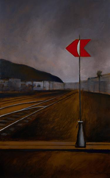 Original Expressionism Train Mixed Media by Antonio Sobarzo