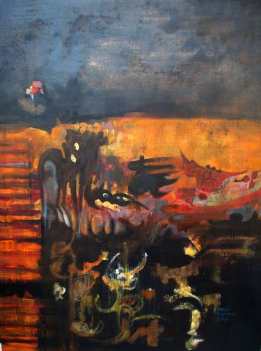 Original Abstract Expressionism Fantasy Paintings by Dijana Tomik Radevska
