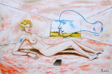 Print of Surrealism Nude Paintings by Rudolf Zamazal