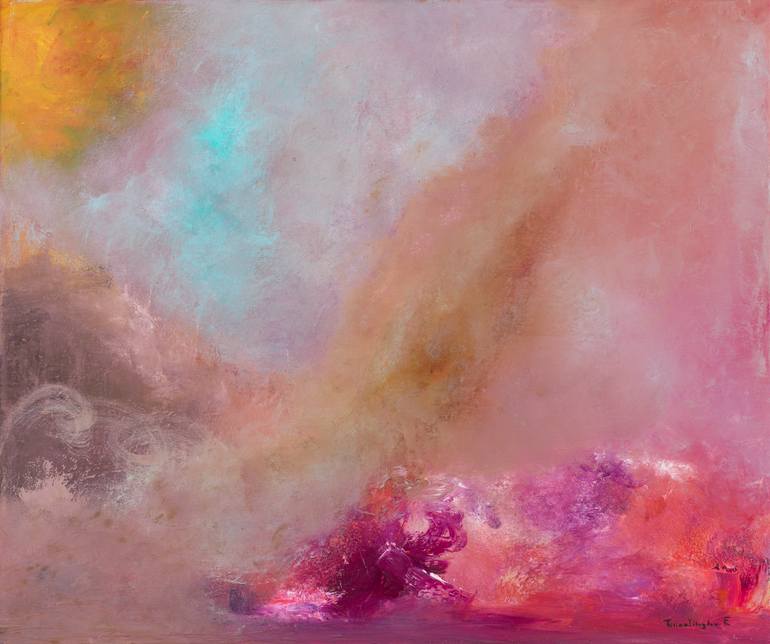 Original Abstract Water Painting by Tchartiloglou Françoise