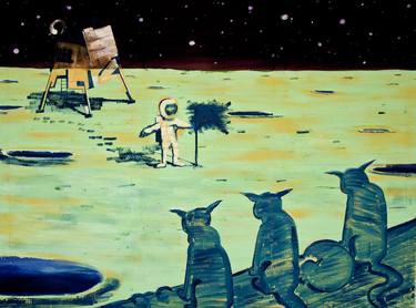 Print of Figurative Outer Space Paintings by Nico Kos
