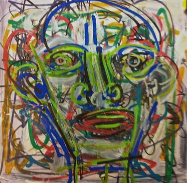 Original Expressionism People Painting by Hoda Mazloomian