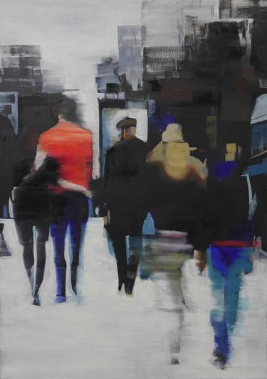 Original Figurative People Paintings by Angela Edwards