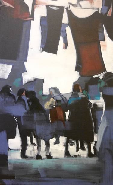 Original Figurative People Paintings by Angela Edwards