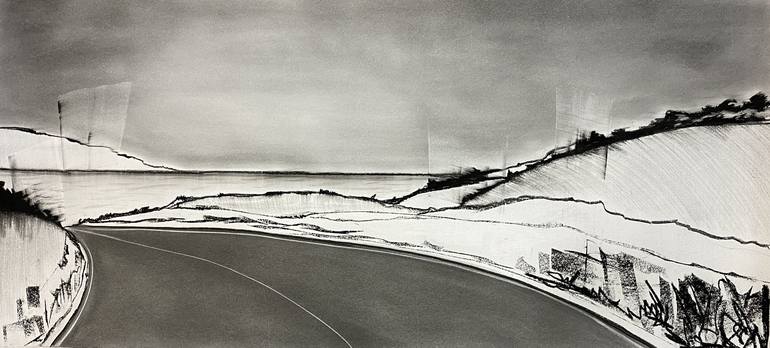 Original Figurative Landscape Drawings by Angela Edwards
