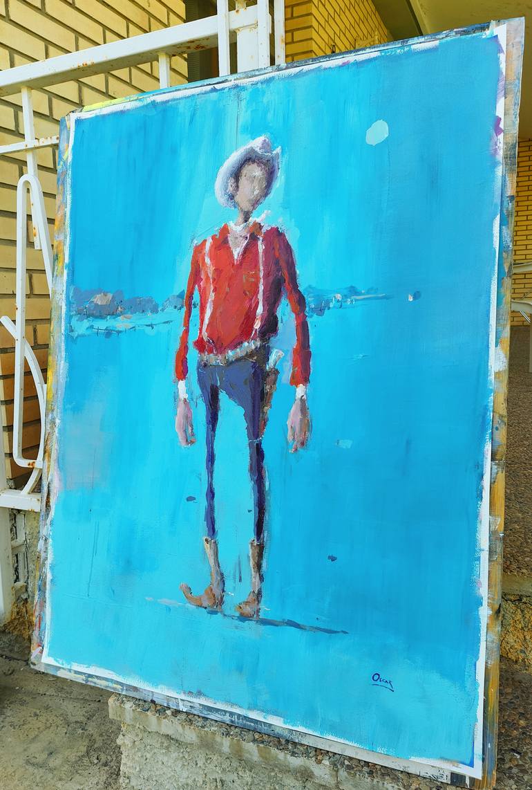 Original Figurative Cartoon Painting by Oscar Alvarez