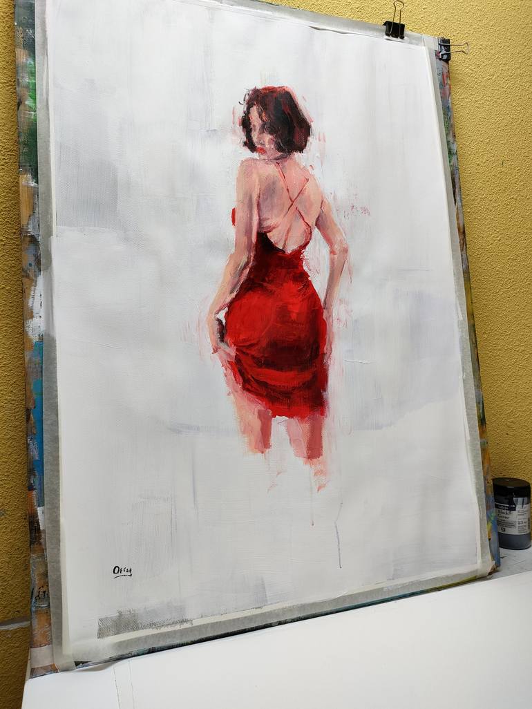 Original Portrait Painting by OSCAR ALVAREZ