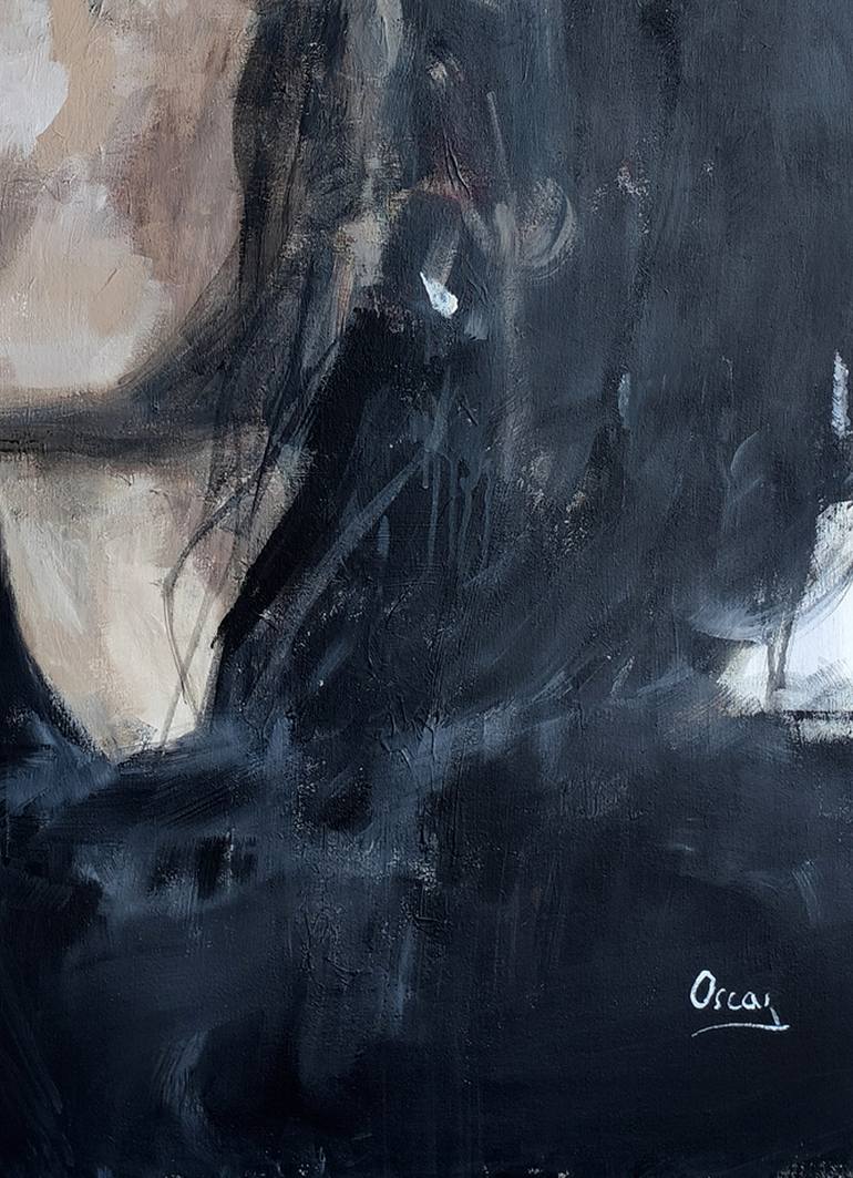 Original Figurative People Painting by Oscar Alvarez