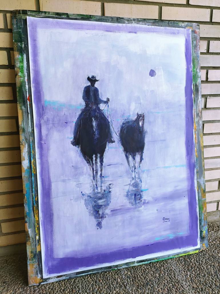 Original Horse Painting by OSCAR ALVAREZ