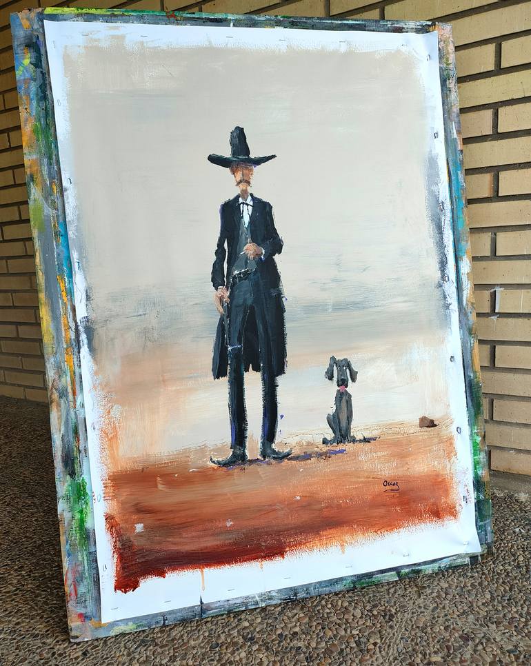 Original Figurative Cartoon Painting by Oscar Alvarez