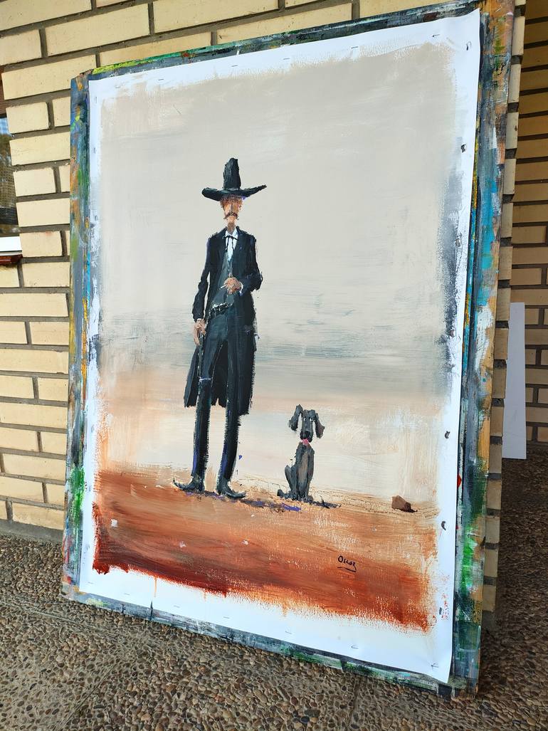 Original Figurative Cartoon Painting by Oscar Alvarez