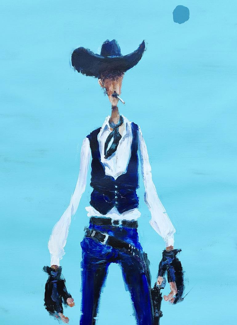 Original Figurative Cartoon Painting by Oscar Alvarez