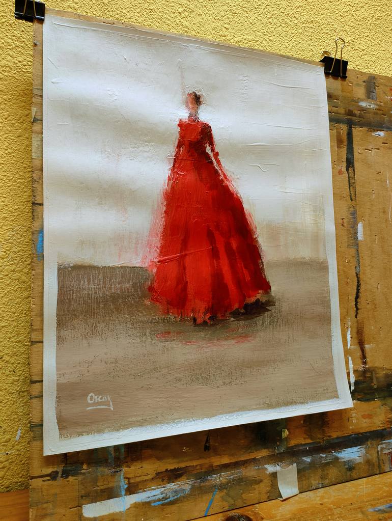 Original Abstract Women Painting by Oscar Alvarez