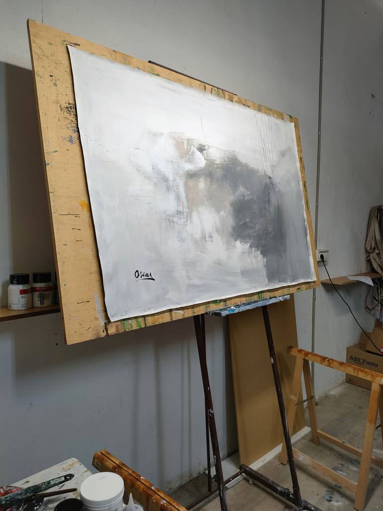 Original Abstract Painting by Oscar Alvarez