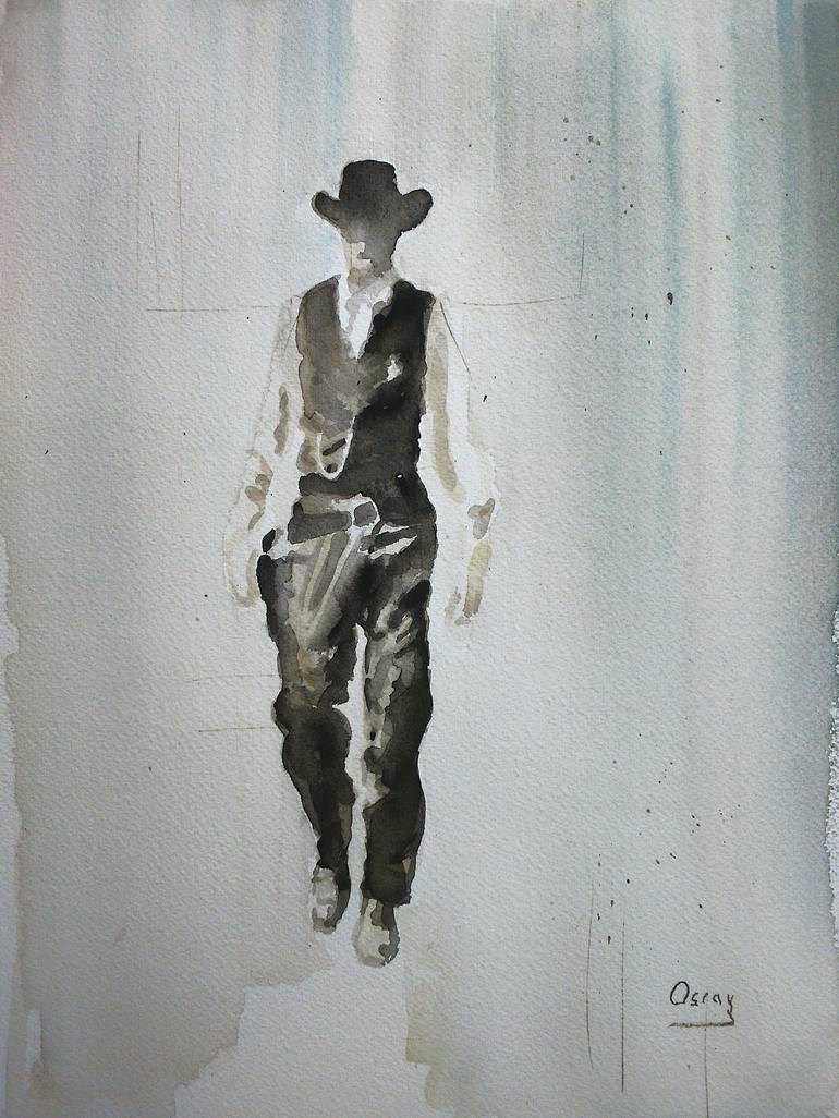 Dedicado a Gary Cooper Painting by Oscar Alvarez | Saatchi Art Bahrain