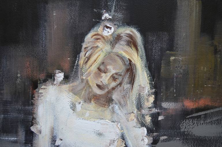 Original Figurative Women Painting by OSCAR ALVAREZ