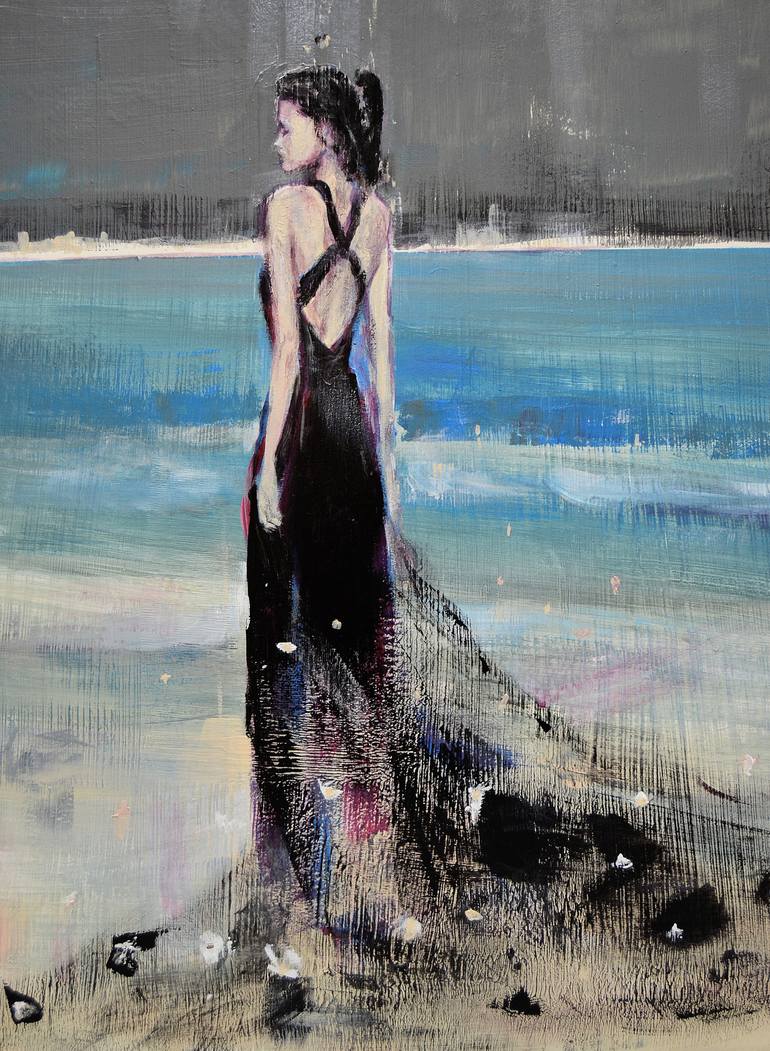 Original Figurative Women Painting by OSCAR ALVAREZ