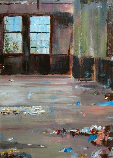 Print of Figurative Interiors Paintings by OSCAR ALVAREZ