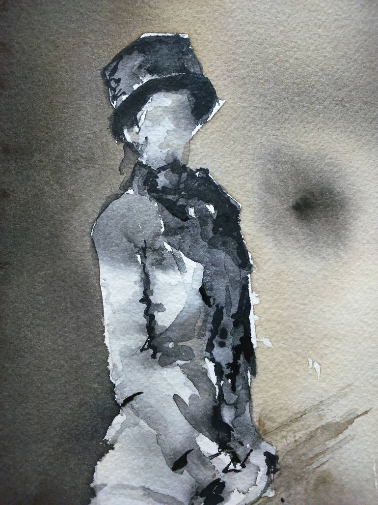 Original Figurative People Painting by Oscar Alvarez