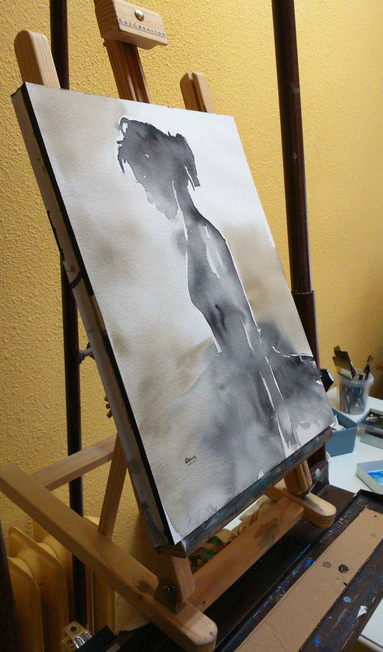 Original Figurative Women Painting by OSCAR ALVAREZ