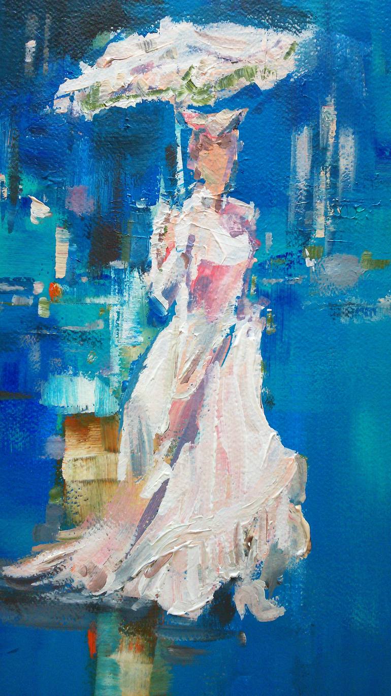 Original Figurative Portrait Painting by OSCAR ALVAREZ