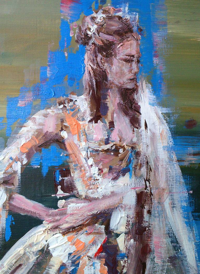 Original Figurative People Painting by Oscar Alvarez