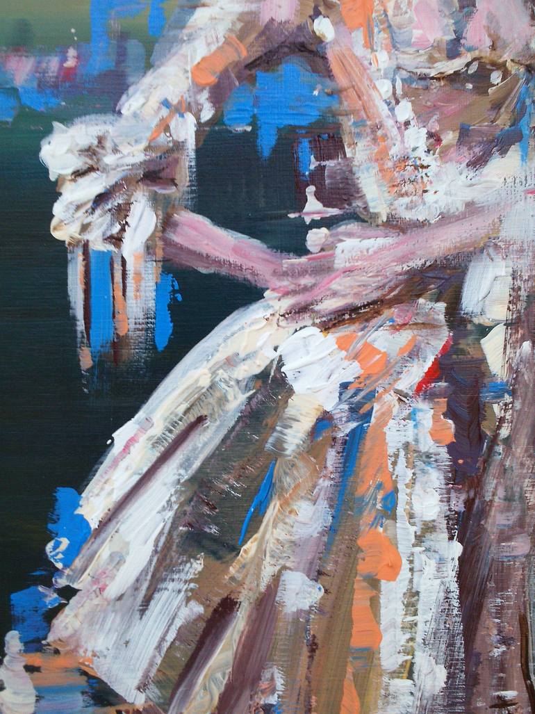 Original Figurative People Painting by Oscar Alvarez
