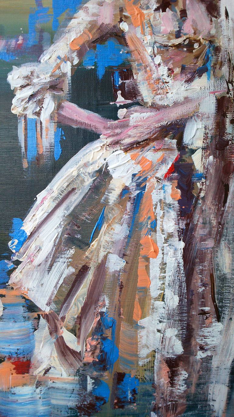 Original Figurative People Painting by Oscar Alvarez