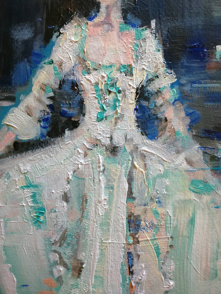 Original Figurative People Painting by Oscar Alvarez