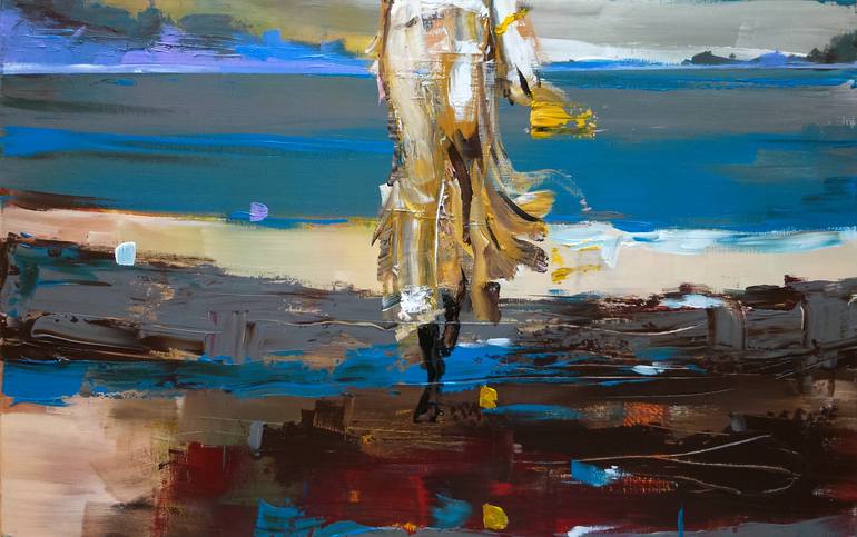 Original Figurative People Painting by Oscar Alvarez