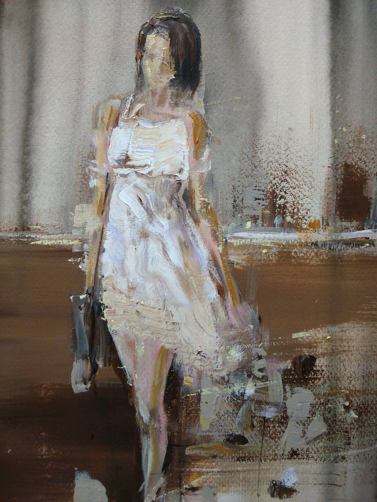 Original Figurative People Painting by Oscar Alvarez