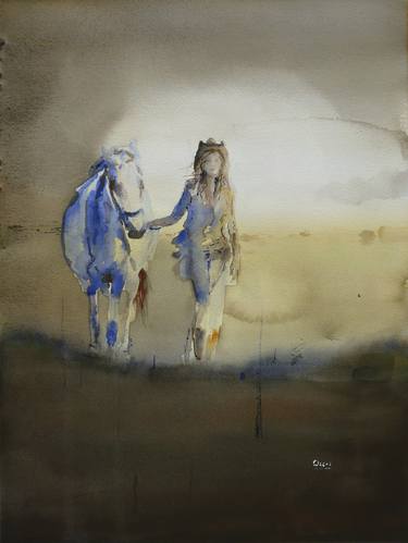 Print of Figurative Horse Paintings by OSCAR ALVAREZ