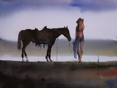 Print of Figurative Horse Paintings by OSCAR ALVAREZ