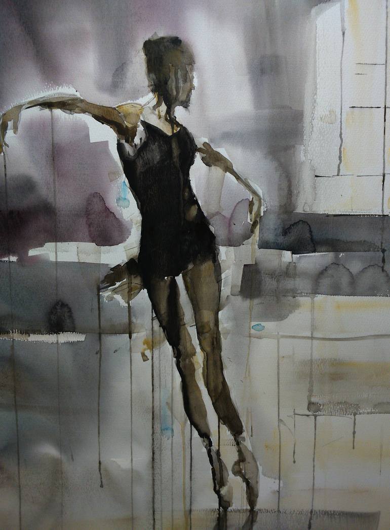 Original Figurative Portrait Painting by OSCAR ALVAREZ