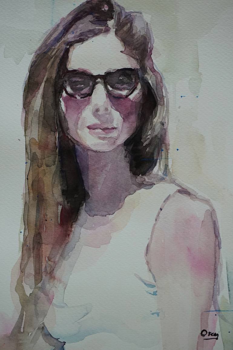 Original Figurative People Painting by Oscar Alvarez